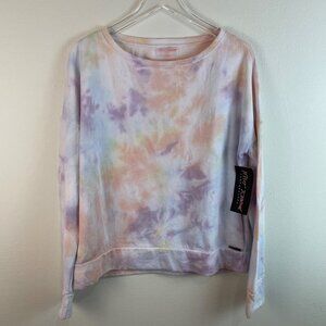 Betsey Johnson Performance Pastel Tie Dye Top Size Large